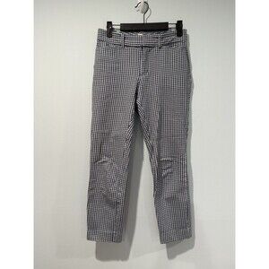 Gap Pants Womens 0 Blue Plaid Skinny Ankle Curvy Workwear Academia Quiet Luxury